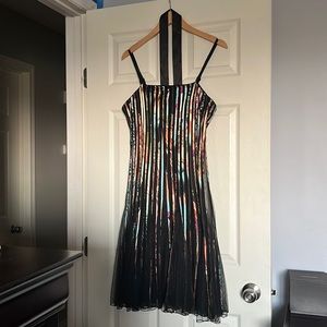 Beautiful fit and flare multi colour dress NWT